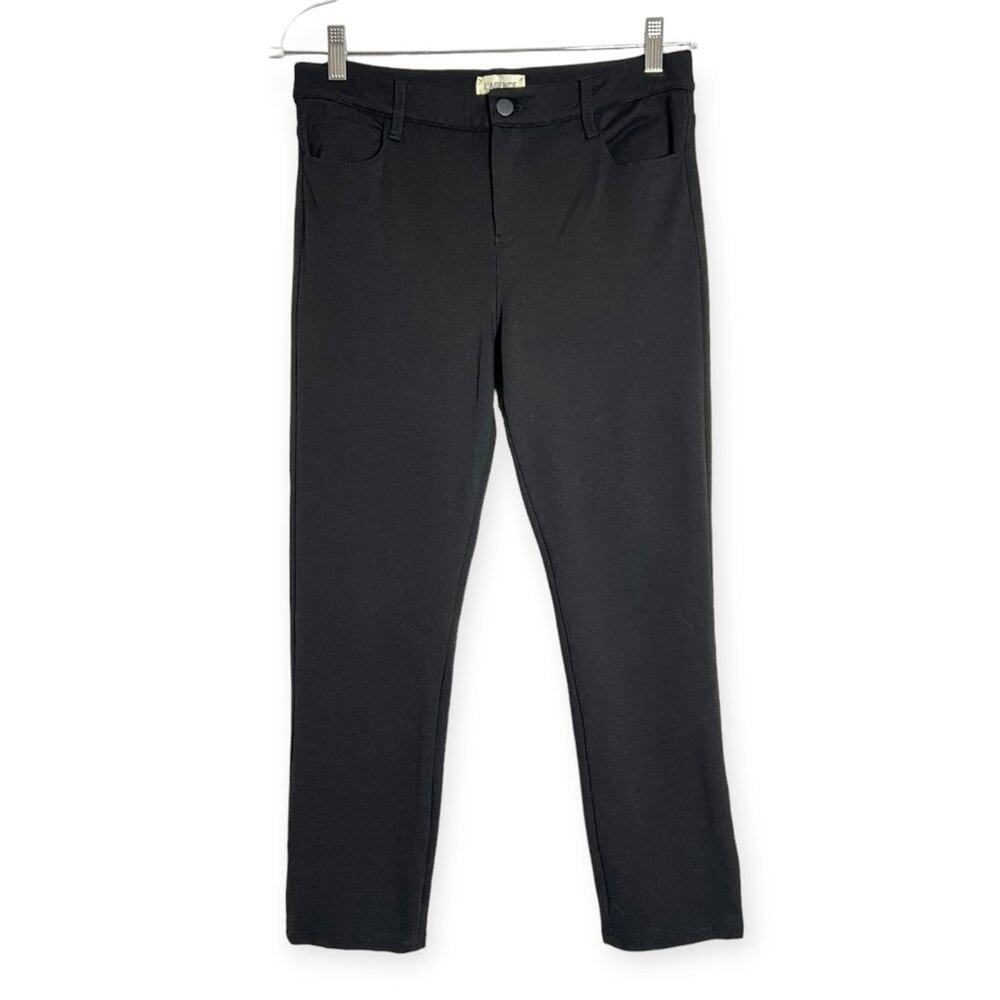 L'AGENCE Gigi Ponte Crop Trousers SIZE 28x24 Black High Rise Stretch Ankle